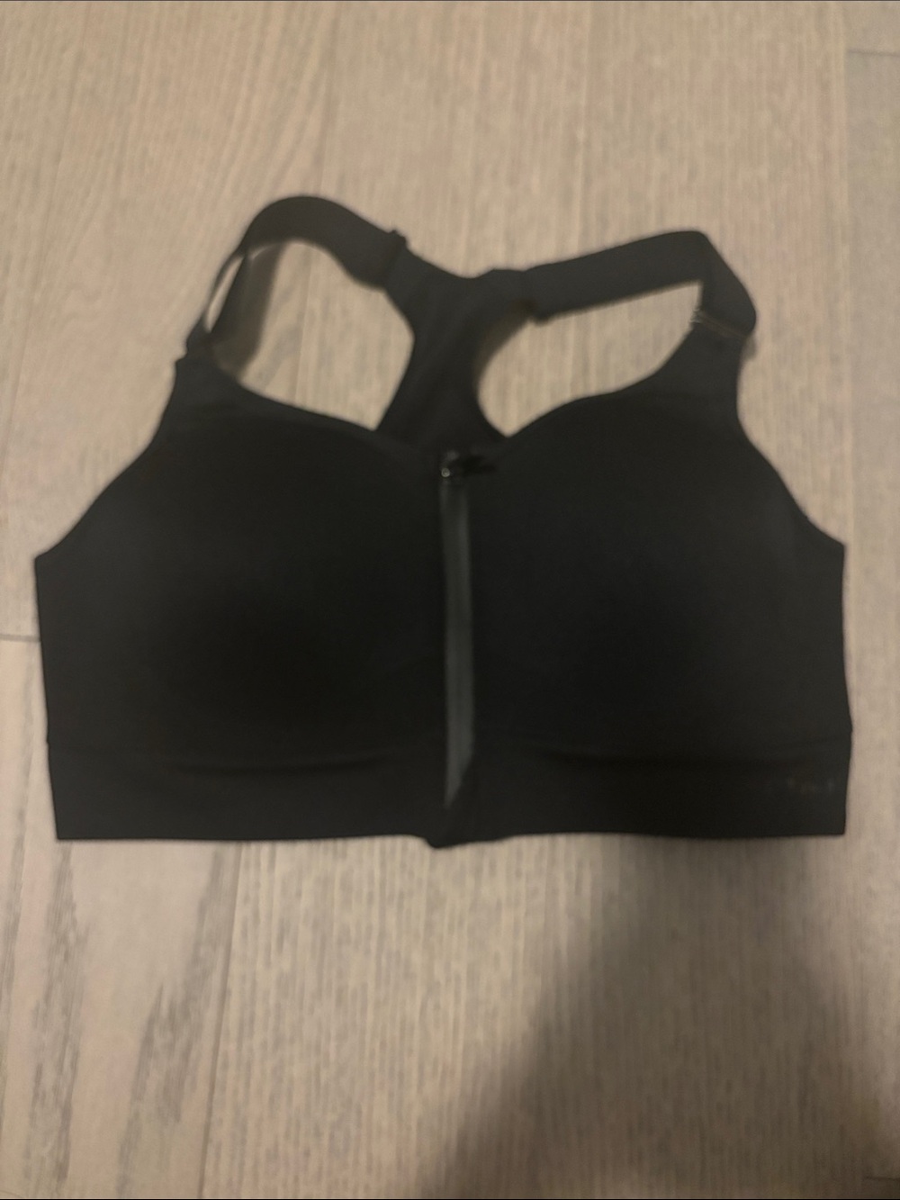 Victoria secret PINK Black Front-Zip high impact Sports Bra(NWOT)